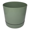 thumbnail image 2 of Maceta Redonda con plato Duraware Fincsa Espiral 10.5 Pulgadas  Verde Jade con fibra, 2 of 4