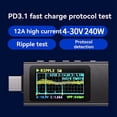thumbnail image 2 of Medidor de Potencia KWS-X1 de 2 Piezas, 12 A, Tipo C, Comprobador Carga Rápida, Pantalla Digital, Amperímetro de Voltaje CC, Medidor de Potencia, Herramienta para Electricistas., 2 of 5