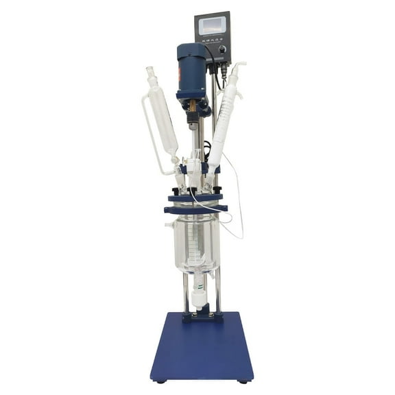 1L Chemical Lab Jacketed Glass Reactor Double-layer Glass Reaction Kettle Vessel Customizable
