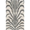 thumbnail image 3 of Safavieh Cambridge Collection CAM709A Handmade Moroccan Geometric Ivory and Dark Grey Premium Wool Round Area Rug (6' Diameter), 3 of 9