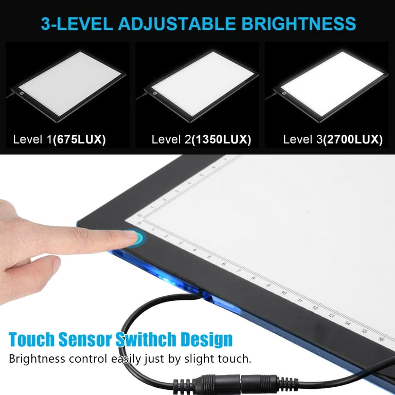 A2/A4/A3/A5 LED Light Pad Board 5d Diamond Painting Tracing Copy Board with  3 Level Brightness USB Powered Drawing Tablet