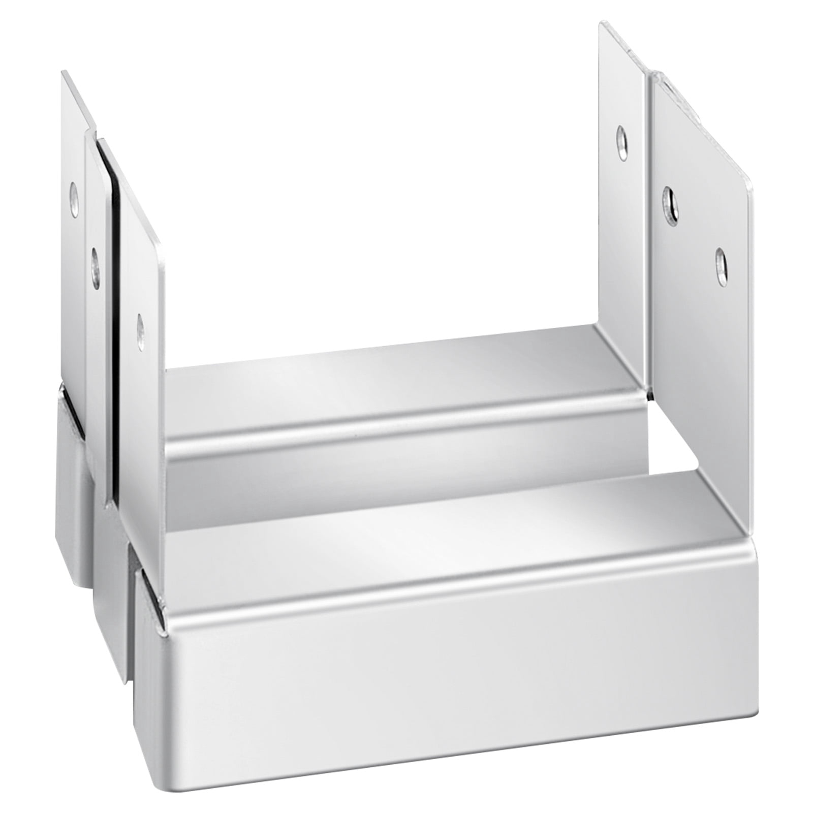 KFFKFF 4x4 Post Base 10 Pcs, Inner Dimensions 3.53x3.56inch/89.6x90.5mm Concrete Post Anchor, Durable Zinc-Plated Carbon Steel Brackets with 1-Inch Standoff, Suitable for Pergolas and Patio