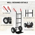 thumbnail image 5 of Folding Hand Truck,Lightweight Hand Truck Dolly Foldable,Luggage Cart with Wheels, Utility Cart,Collapsible Dolly for Moving Travel Shopping Airport Office Use,440lb Capacity, 5 of 6