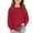 Red, variant on ATOGUTA Girls Crewneck Sweatshirt Orange Kids Long Sleeve Sweatshirts Casual Fashion Spring Fall Clothes with Pockets Size 3T-14