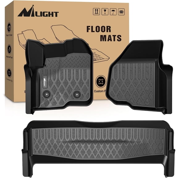 Nilight TPE Floor Mats for Ford F250 F350 F450 SuperCrew Crew Cab 2012 2013 2014 2015 2016 All Weather Custom Fit Heavy Duty Floor Liners