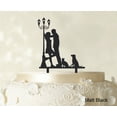 thumbnail image 1 of Couple Wedding Cake Topper Personalized Silhouette Cake Topper Color Option Available 4-6 Inches Wide, 1 of 1
