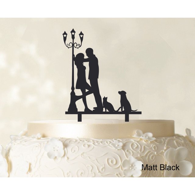 Couple Wedding Cake Topper Personalized Silhouette Cake Topper Color Option Available 4-6 Inches Wide
