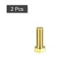 thumbnail image 3 of Unique Bargains Brass Hex Bolts, 1/2-13x1-1/2' 2 Pack Fully Thread Grade 4.8 Machine Screws, 3 of 4