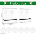 thumbnail image 2 of Bird Feeder for Windows, 2 Pcs Acrylic Outdoor Window Bird Feeder with 6 Suction Cups, Transparent with Removable Tray Bird Feeder for Sparrows, Wild Birds, 2 of 5