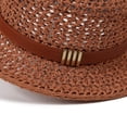 thumbnail image 5 of Roiihwy Summer Sun Beach Hats for Women, Wide Brim Straw Hats, Brown, Foldable Woven Sun Hat UV Protection on Clearence, 5 of 5