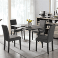 thumbnail image 2 of Yaheetech 4pcs Parson Fabric Upholstered Dining Chairs with Solid Wood Legs, Dark Gray, 2 of 7