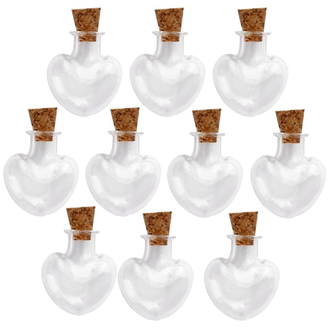10 Paquetes de Botellas Pequeñas con Tapón de corcho Yinane Contenedor de Almacenamiento minibotella