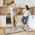 thumbnail image 4 of Kitchen Rugs Set 2 Piece Coffee Cups Beans Non Slip Bathroom Floor Mats Anti-Fatigue Washable Carpet Doormat - 27"x19"+47"x19", 4 of 6
