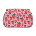 thumbnail image 2 of Disketp Cartoon Strawberry Estuche de Lápices de Doble Capa con Tapa Abatible y Cremallera, Organizador Escolar para Adolescentes y Adultos, 2 of 7