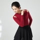 thumbnail image 2 of Traje de baile latino para mujer adulta, camiseta de manga larga, ropa de práctica de baile, ropa de baile modal negra, cuerpo, 2 of 5