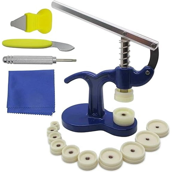 Watch Repair Kit – Professional Watch Press Tool Set with Microfiber Cloth, Case Opener, and Back Closer | Battery Replacement Kit with Pry Tools for All Types of Watches