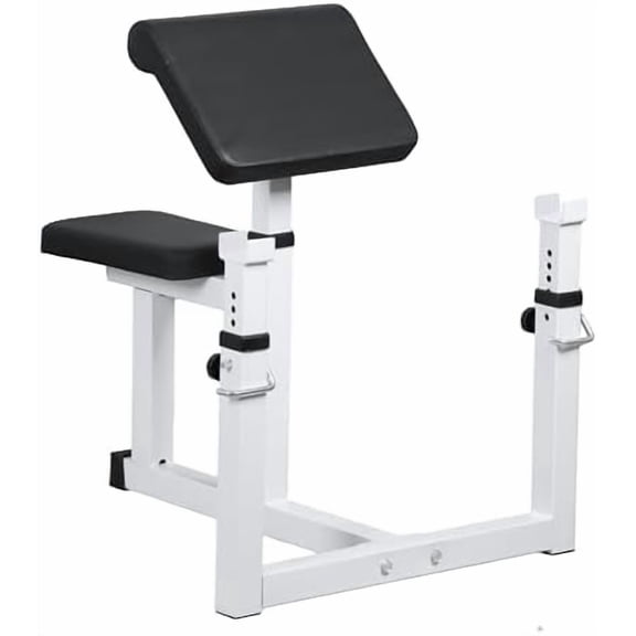 Preacher Curl Bench Arm Curl Weight Bench Weightlifting, Biceps Triceps Muscle Strength Training, Isolated Barbell Rack Stand Home Gym Equipment, Adjustable Height$$Sport & Recreation Other