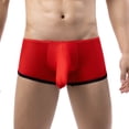 thumbnail image 1 of PEASKJP Caleçon pour Hommes en Coton Boxeur Court Confortable sous-Vêtements, Rouge m, 1 of 5