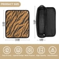 thumbnail image 4 of Hair Tool Organizer Bag with Heat Resistant Mat Removable Travel Storage Case for Hot Air Brushes Curling Irons Tiger Stripes Pattern, 4 of 8