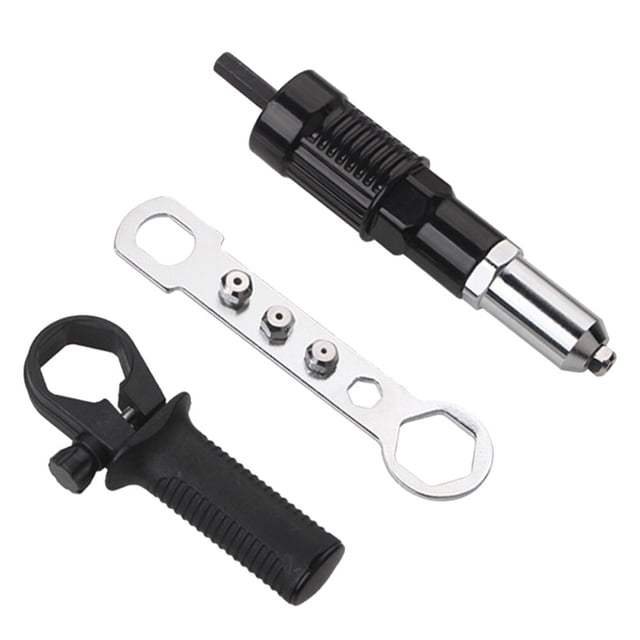 FONDOTIN Black Hard Metal Rivet Adapter 1 Set for Riveting Machine Industrial Use and Diy Projects