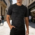 thumbnail image 3 of Camo Shirt for Men Summer Short Sleeve Crewneck Loose Casual T-Shirts Workout Tee Shirt, 3 of 5