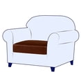 thumbnail image 2 of Housse de Coussin Extensible en Cuir PU pour Causeuse 1/2/3 Places, Housse de Siège, 2 of 8