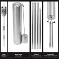 thumbnail image 7 of Matney Stainless Steel Outdoor Torches - 5 ft - Set of 4 - Decorative Garden & Yard Lights - Oil Lamp for Citronella - Fiberglass Wick & Snuffer Cap - (Barrel), 7 of 7
