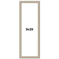 9x29 Frame Grey Solid Wood Picture Frame Width 1 Inches | Interior Frame Depth 0.5 Inches |