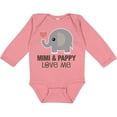 thumbnail image 3 of Inktastic Mimi and Pappy Love Me Elephant Boys or Girls Long Sleeve Baby Bodysuit, 3 of 5