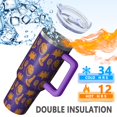 thumbnail image 5 of Halloween Witch Hats Bats and Pumpkins Tumbler with Handle and Lid,40oz Double Wall Vacuum Insulated Tumbler,Cups Gift for Women and Men, 5 of 7