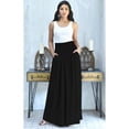 thumbnail image 2 of KOH KOH Long Flowy Cute Modest High Empire Waist Full Floor Length Pockets Casual Semi Formal Vintage Work Office Workwear Maxi Skirt For Women Black Small US 4-6 NT325, 2 of 7