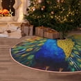 thumbnail image 5 of Lukts Peacocks Print Color Life Christmas Tree Skirt, Winter Holiday Tree Mat Decoration ,Can be Used as A Shawl-36", 5 of 6