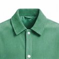 thumbnail image 5 of WIZUTIZ Men's Casual Jacket Solid Color Fashion Lapel Collar Button Closure Pockets Long Sleeve Polyester Coat for Winter Spring Outdoor Daily Party Wear, 5 of 6