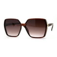 thumbnail image 1 of Womens 90s Chic Designer Thin Plastic Sunglasses Brown Tortoise Brown, 1 of 4