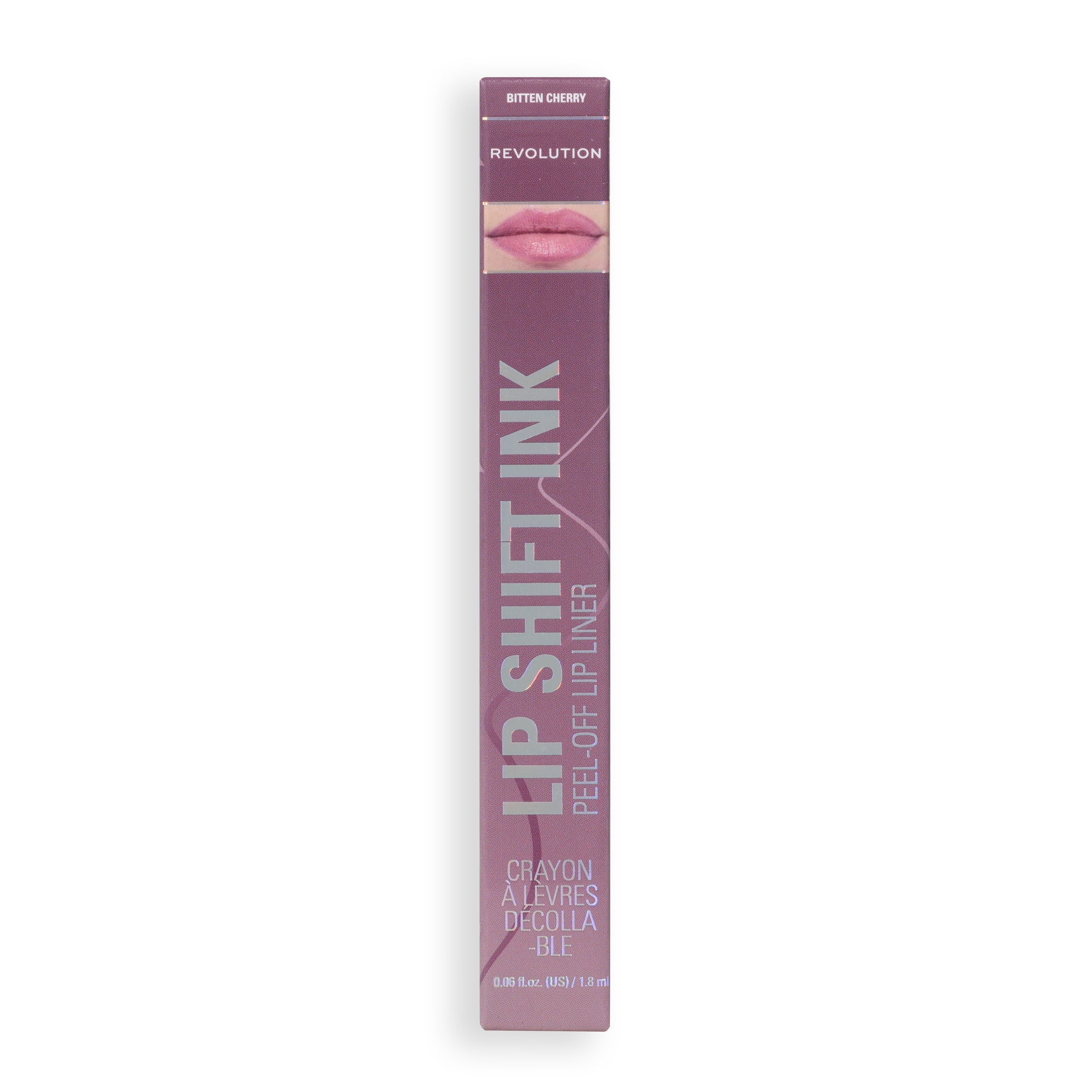 Revolution Lip Shift Ink Peel Off Lipliner Stain, Matte Lip Plumping Liner, Bitten Cherry