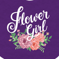 thumbnail image 4 of Inktastic Flower Girl Hand Lettering with Flowers Illustration Girls Baby Bib, 4 of 4