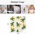 thumbnail image 5 of Yellow Summer Lemon Cloth Napkins, Green Botanical Watercolor Washable and Reusable Dinner Napkins Set of 8, Table Napkin for Kitchen Party Birthday Wedding Hotel Housewarming 20"x20", 5 of 9