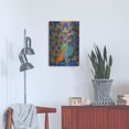 thumbnail image 4 of Luxe Metal Art 'Colorful Paisley Peacock' by Rebecca Wang Art, Metal Wall Art, 16"x24", 4 of 9