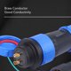 thumbnail image 3 of Conector De Cable De Cable Eléctrico Industrial, Conector De Mamparo De Aviación Impermeable IP68 AC500V 30A Para Instrumentación, 3 of 7