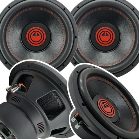 Pair of Gravity 12 Inch 4000 Watt Car Subwoofer w/ 4 Ohm DVC Power (2 Sub )