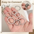 thumbnail image 5 of 20pcs Split Keychain Rings, 30mm Round Flat Keyrings Stainless Steel Open Key Chain Ring Dog Tag Rings for DIY Keychain Craft Lanyard, 2mm Thick, Silver, 5 of 6