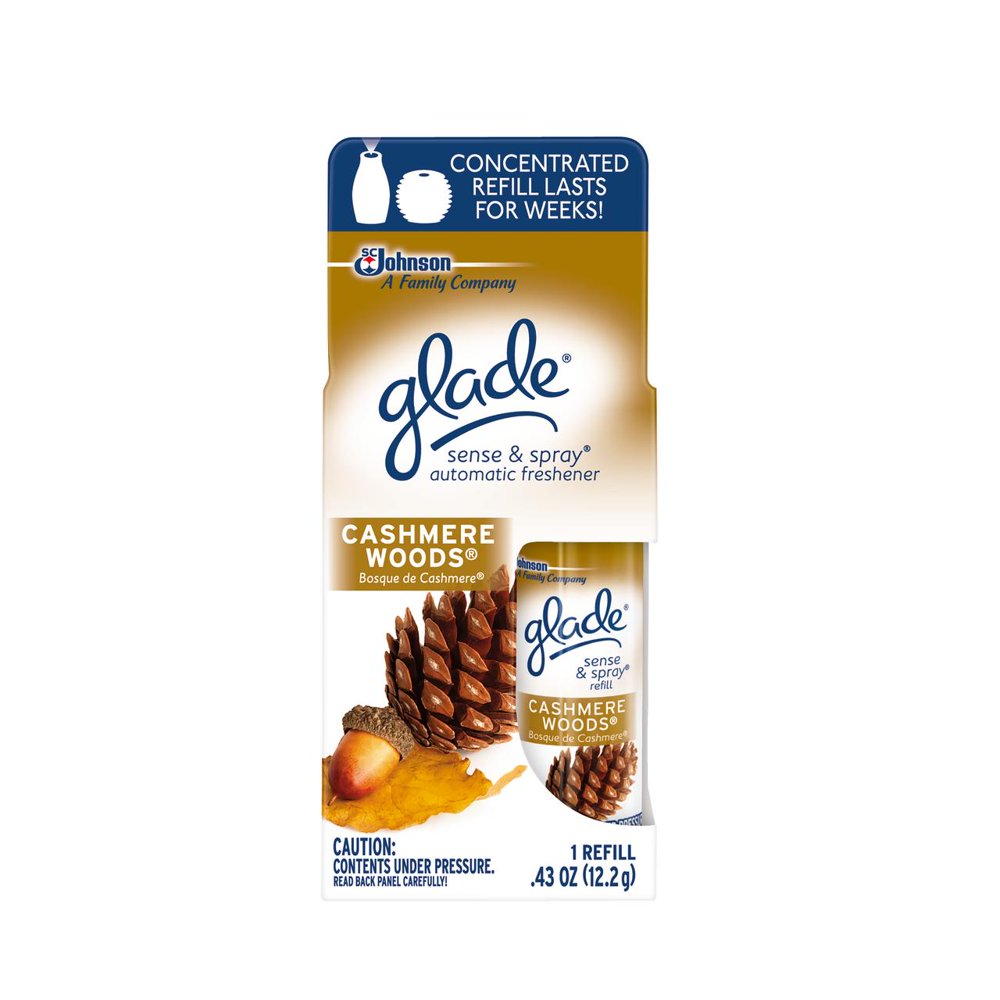 Glade Sense & Spray Automatic Air Freshener Cashmere Woods Refill (0.43