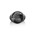 thumbnail image 5 of Eagle Handmade Signet Ring, Sterling Silver Eagle Pinky Men Ring, Silver Eagle Head Jewelry, Animal Ring, 3D Eagle Head Gift, Memorial Gift, 5 of 6