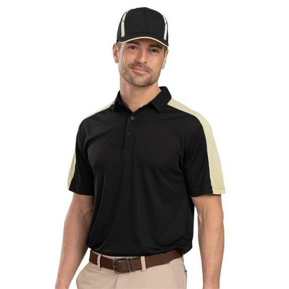 Augusta Sportswear B09634704 Mens Two-Tone Vital Polo T-Shirt, Scarlet & White - Medium