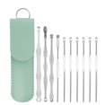 thumbnail image 2 of 10 Uds. Recogedores de cera para oídos, removedor de cera, kits de perforación de acero inoxidable (verde) Likrtyny cuidado belleza, 2 of 9