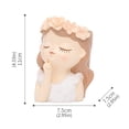 thumbnail image 3 of Tkrady Small Fairy Head Planter, 4 Inches Girl Face Flower Pot ,1 Pack Pots, Cute Resin Cactus Planters with Drainage Decorations, Gift for Women and Garden Decor-B, 3 of 4