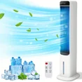 thumbnail image 1 of Portable Evaporative Cooler, Swamp Bladeless Tower Fan Air Conditioner With Ice Cooling & Humidification, 4Ice Packs,, 1 of 5