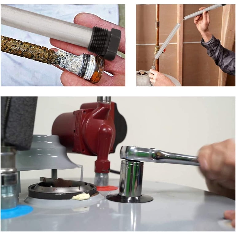 Magnesium Anode Rod,44 Flexible Water Heater Anode Rod,Fit for Rheem,  Reliance, Richmond, Kenmore, State, GE,0.8 Diameter u0026 3/4 NPT Thread,  Including 1-1/16 Inch Hex Socket Tool and PTFE Tape - Walmart.com