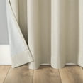thumbnail image 6 of Sun Zero Tyrell Tonal Texture Draft Shield Fleece Insulated 100% Blackout Grommet Curtain Panel In Ecru, 50"X96", Ecru, 6 of 10