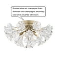 thumbnail image 5 of The Lighting Store Rosa Brushed Silver-ish Champagne Finish Flower Glass Flush Mount - 18.5 inches in diameter x 10 inches H, 5 of 5